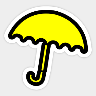 Yellow Umbrella Sticker